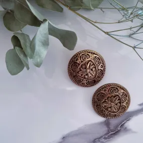 Vintage earrings - big bronze 2