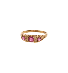 Vintage Ruby and Diamond Lucky You Ring