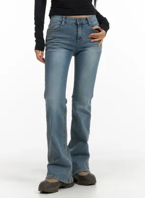 Washed Bootcut Jeans CM411