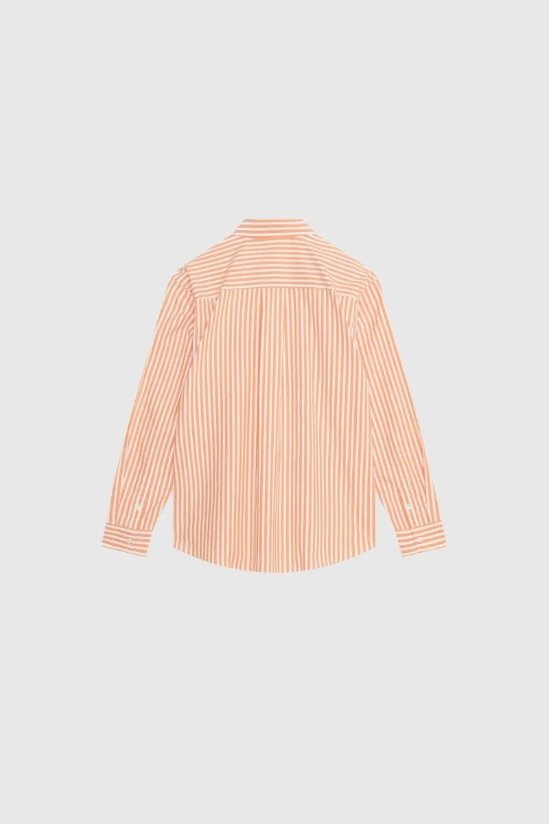 Wood Wood Day Striped Shirt Tangerine